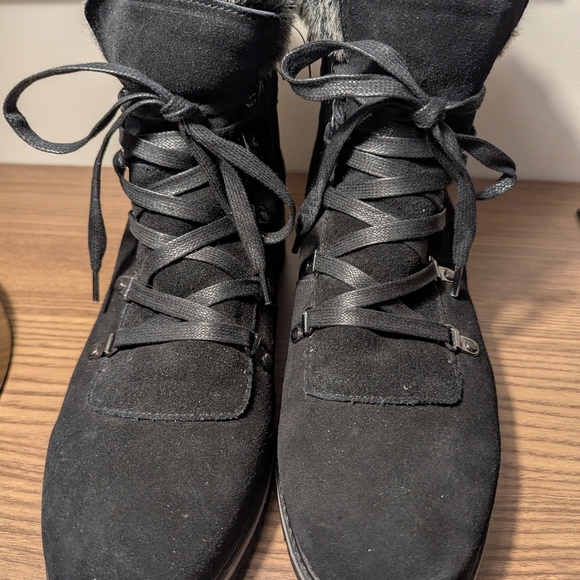 Blondo Leather Waterproof Insulated Winter Boots Black & Gray Women's Sz 12 - Picture 8 of 12